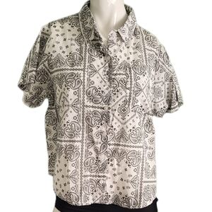 NWT Eden & Olivia Bandana shirt  L